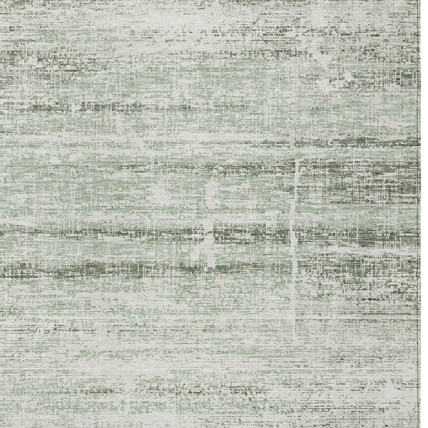 HomeRoots 9' Abstract Washable Indoor Outdoor Area Rug in Sage Artichoke Green and Ivory – Durable & Stylish 9' X 12' 584654