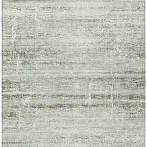 HomeRoots 5' Sage Artichoke Green and Ivory Abstract Area Rug - Washable, Durable Design for Indoor & Outdoor Use 10' X 14' 584655