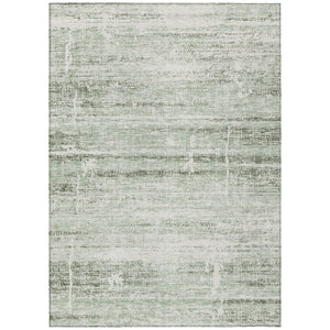 HomeRoots 5' Sage Artichoke Green and Ivory Abstract Area Rug - Washable, Durable Design for Indoor & Outdoor Use 10' X 14' 584655
