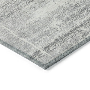 HomeRoots 5' Modern Silver Gray and Charcoal Abstract Area Rug - Durable, Washable for Indoor and Outdoor Use 5' X 8' 584663