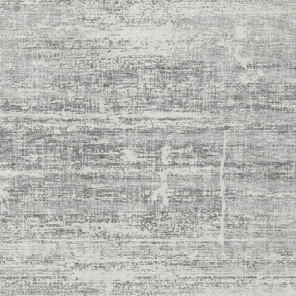 HomeRoots 5' Modern Silver Gray and Charcoal Abstract Area Rug - Durable, Washable for Indoor and Outdoor Use 5' X 8' 584663