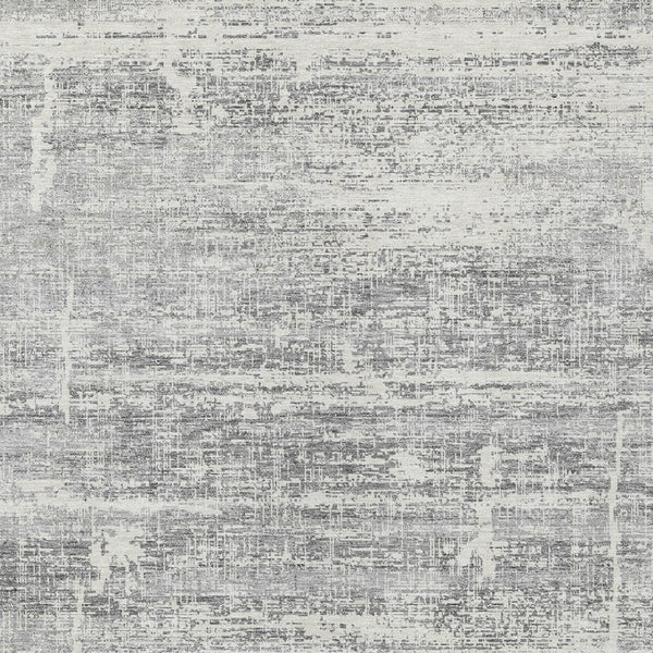 HomeRoots 5' Modern Silver Gray and Charcoal Abstract Area Rug - Durable, Washable for Indoor and Outdoor Use 10' X 14' 584667