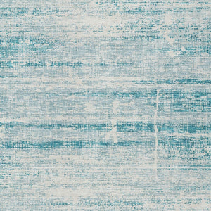 HomeRoots 5' Stylish Teal Blue Aqua Ivory Abstract Area Rug for Indoor & Outdoor Spaces – Easy Care & Durable 8' X 10' 584671