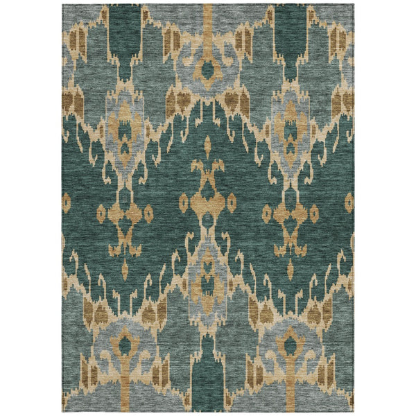 Homeroots 3' Creative Blush Pink And Ivory Ikat Washable Area Rug For Indoor Or Outdoor Spaces, Durable Design 3' X 5' Polyester 584686