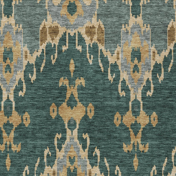 Homeroots 3' Creative Blush Pink And Ivory Ikat Washable Area Rug For Indoor Or Outdoor Spaces, Durable Design 5' X 8' Polyester 584687