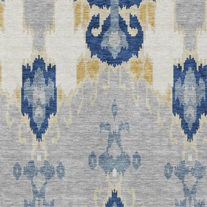 Homeroots 3' Creative Blush Pink And Ivory Ikat Washable Area Rug For Indoor Or Outdoor Spaces, Durable Design 8' X 10' Polyester 584713