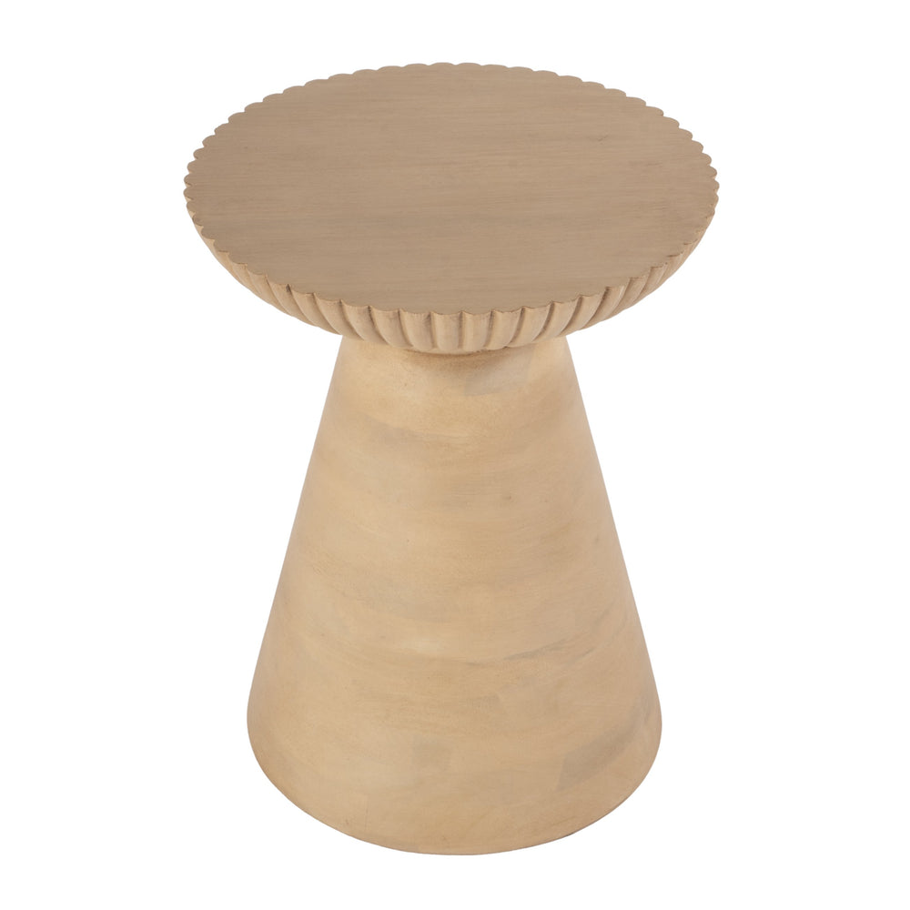 Butler Specialty Kofi Elegant Round Wood Side Table With Hand-carved Detailing And Timeless Sophistication Brown Mango Solids 5847140-butler