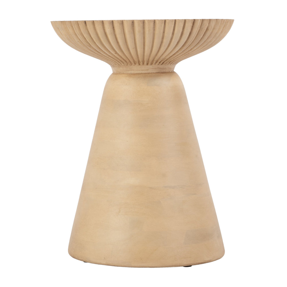 Butler Specialty Kofi Elegant Round Wood Side Table With Hand-carved Detailing And Timeless Sophistication Brown Mango Solids 5847140-butler