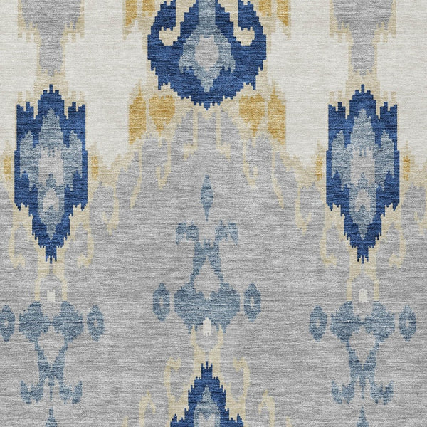 Homeroots 3' Creative Blush Pink And Ivory Ikat Washable Area Rug For Indoor Or Outdoor Spaces, Durable Design 9' X 12' Polyester 584714