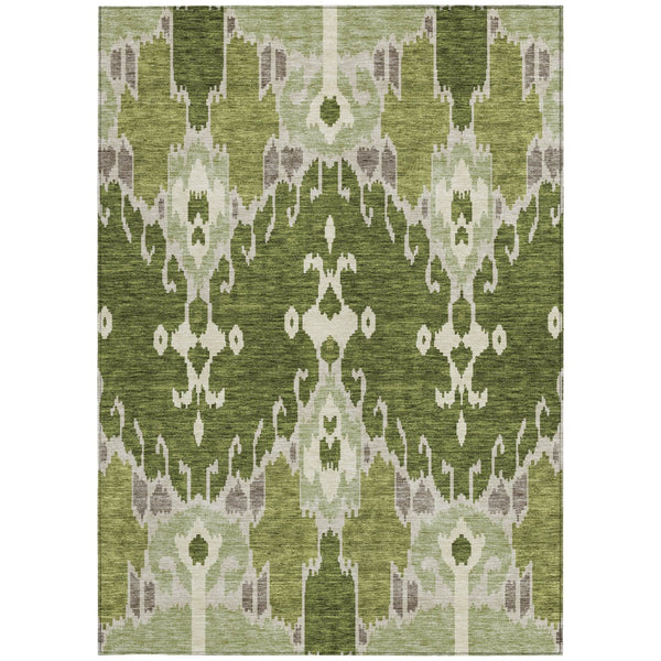 Homeroots 3' Creative Blush Pink And Ivory Ikat Washable Area Rug For Indoor Or Outdoor Spaces, Durable Design 3' X 5' Polyester 584716