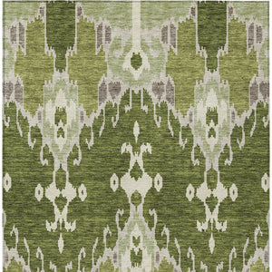 Homeroots 3' Creative Blush Pink And Ivory Ikat Washable Area Rug For Indoor Or Outdoor Spaces, Durable Design 3' X 5' Polyester 584716