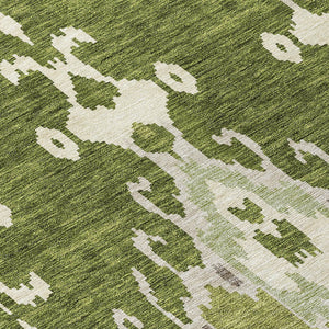 Homeroots 3' Creative Blush Pink And Ivory Ikat Washable Area Rug For Indoor Or Outdoor Spaces, Durable Design 8' Round Polyester 584718