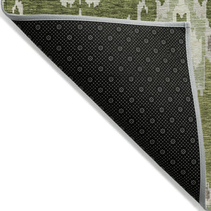 Homeroots 3' Creative Blush Pink And Ivory Ikat Washable Area Rug For Indoor Or Outdoor Spaces, Durable Design 8' X 10' Polyester 584719