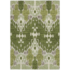 Homeroots 3' Creative Blush Pink And Ivory Ikat Washable Area Rug For Indoor Or Outdoor Spaces, Durable Design 8' X 10' Polyester 584719