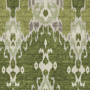 Homeroots 3' Creative Blush Pink And Ivory Ikat Washable Area Rug For Indoor Or Outdoor Spaces, Durable Design 9' X 12' Polyester 584720