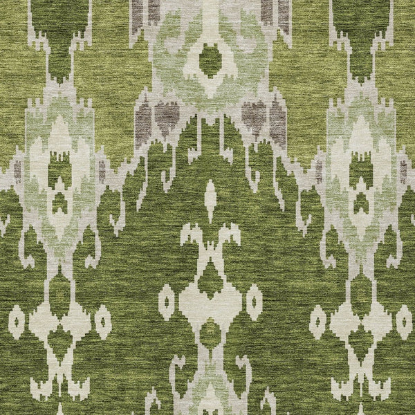 Homeroots 3' Creative Blush Pink And Ivory Ikat Washable Area Rug For Indoor Or Outdoor Spaces, Durable Design 9' X 12' Polyester 584720