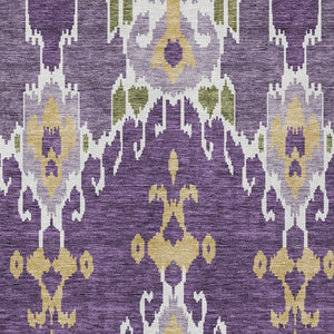 Homeroots 3' Creative Blush Pink And Ivory Ikat Washable Area Rug For Indoor Or Outdoor Spaces, Durable Design 3' X 5' Polyester 584728