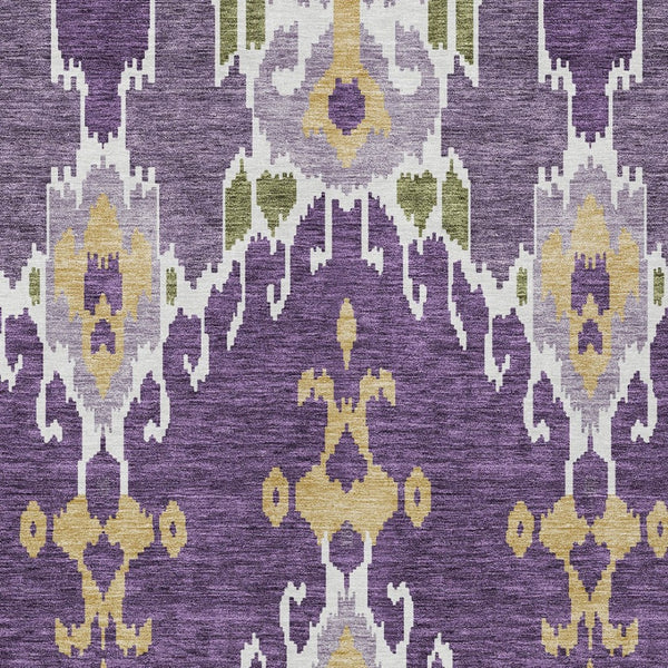 Homeroots 3' Creative Blush Pink And Ivory Ikat Washable Area Rug For Indoor Or Outdoor Spaces, Durable Design 3' X 5' Polyester 584728