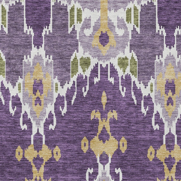 Homeroots 3' Creative Blush Pink And Ivory Ikat Washable Area Rug For Indoor Or Outdoor Spaces, Durable Design 10' X 14' Polyester 584733