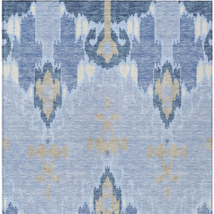 Homeroots 3' Creative Blush Pink And Ivory Ikat Washable Area Rug For Indoor Or Outdoor Spaces, Durable Design 3' X 5' Polyester 584734