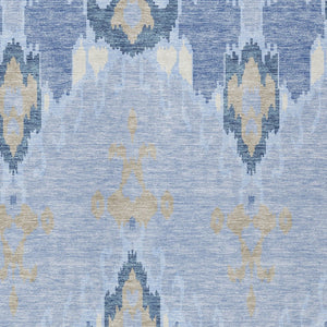 Homeroots 3' Creative Blush Pink And Ivory Ikat Washable Area Rug For Indoor Or Outdoor Spaces, Durable Design 5' X 8' Polyester 584735