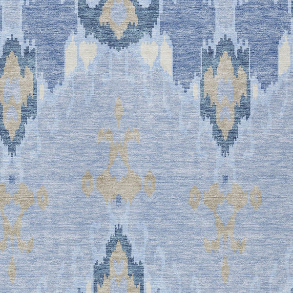 Homeroots 3' Creative Blush Pink And Ivory Ikat Washable Area Rug For Indoor Or Outdoor Spaces, Durable Design 5' X 8' Polyester 584735