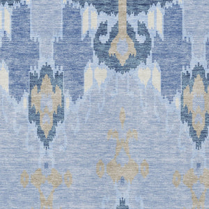 Homeroots 3' Creative Blush Pink And Ivory Ikat Washable Area Rug For Indoor Or Outdoor Spaces, Durable Design 9' X 12' Polyester 584738