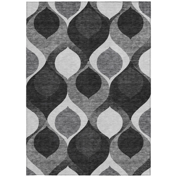 Homeroots 3' Beige Taupe And Ivory Ogee Washable Area Rug - Perfect For Indoor And Outdoor Spaces! 3' X 5' Polyester 584752
