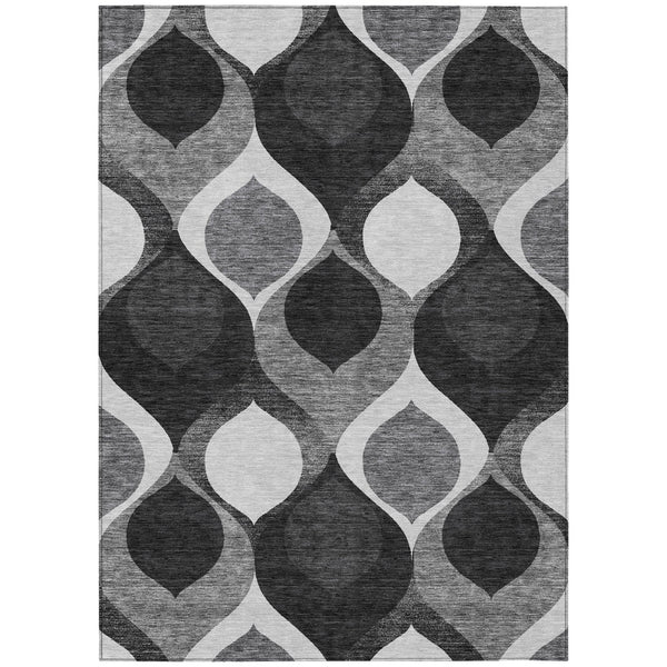 Homeroots 3' Beige Taupe And Ivory Ogee Washable Area Rug - Perfect For Indoor And Outdoor Spaces! 5' X 8' Polyester 584753