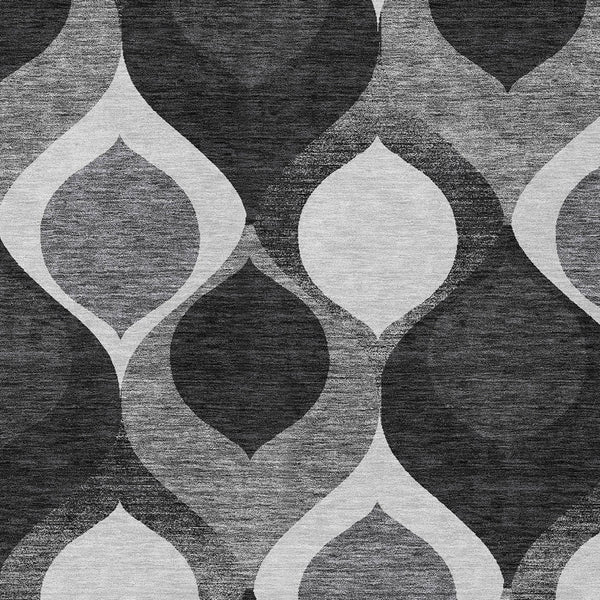 Homeroots 3' Beige Taupe And Ivory Ogee Washable Area Rug - Perfect For Indoor And Outdoor Spaces! 5' X 8' Polyester 584753