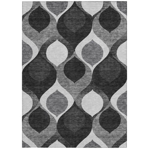 Homeroots 3' Beige Taupe And Ivory Ogee Washable Area Rug - Perfect For Indoor And Outdoor Spaces! 8' X 10' Polyester 584755