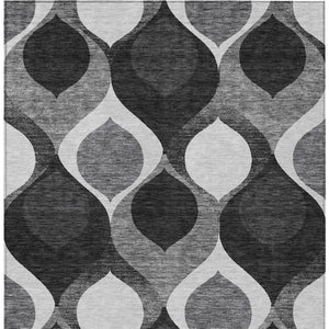 Homeroots 3' Beige Taupe And Ivory Ogee Washable Area Rug - Perfect For Indoor And Outdoor Spaces! 9' X 12' Polyester 584756