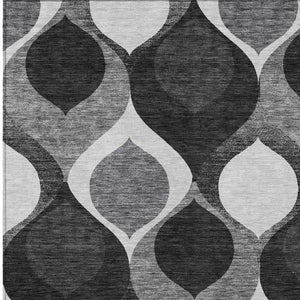 Homeroots 3' Beige Taupe And Ivory Ogee Washable Area Rug - Perfect For Indoor And Outdoor Spaces! 9' X 12' Polyester 584756