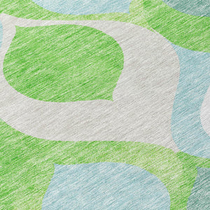 Homeroots 3' Beige Taupe And Ivory Ogee Washable Area Rug - Perfect For Indoor And Outdoor Spaces! 8' Round Polyester 584784