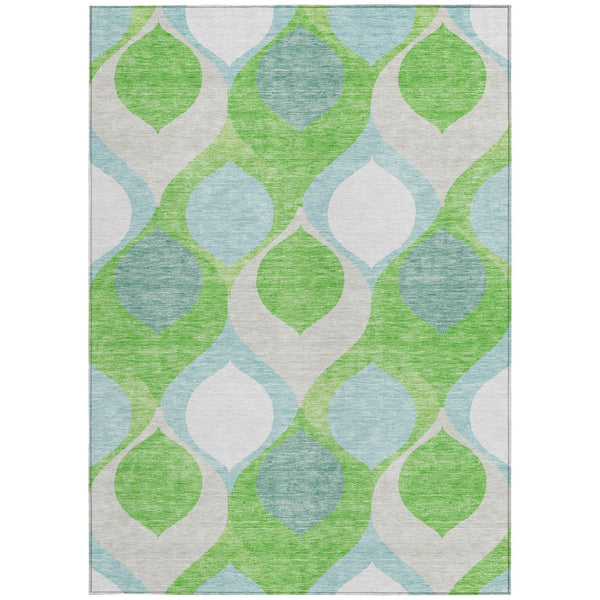 Homeroots 3' Beige Taupe And Ivory Ogee Washable Area Rug - Perfect For Indoor And Outdoor Spaces! 9' X 12' Polyester 584786