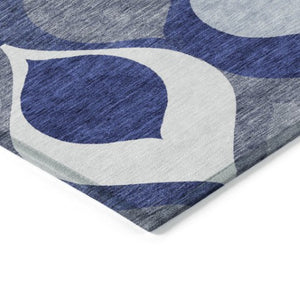 Homeroots 3' Beige Taupe And Ivory Ogee Washable Area Rug - Perfect For Indoor And Outdoor Spaces! 3' X 5' Polyester 584788