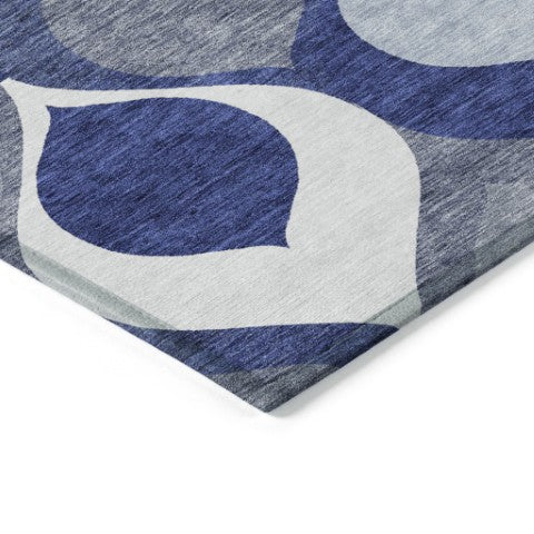 Homeroots 3' Beige Taupe And Ivory Ogee Washable Area Rug - Perfect For Indoor And Outdoor Spaces! 5' X 8' Polyester 584789