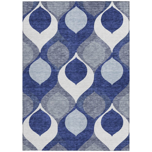 Homeroots 3' Beige Taupe And Ivory Ogee Washable Area Rug - Perfect For Indoor And Outdoor Spaces! 5' X 8' Polyester 584789