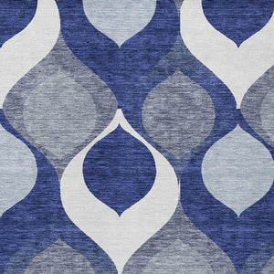 Homeroots 3' Beige Taupe And Ivory Ogee Washable Area Rug - Perfect For Indoor And Outdoor Spaces! 9' X 12' Polyester 584792