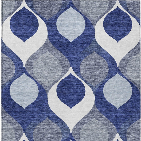 Homeroots 3' Beige Taupe And Ivory Ogee Washable Area Rug - Perfect For Indoor And Outdoor Spaces! 10' X 14' Polyester 584793