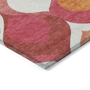 Homeroots 3' Beige Taupe And Ivory Ogee Washable Area Rug - Perfect For Indoor And Outdoor Spaces! 3' X 5' Polyester 584794