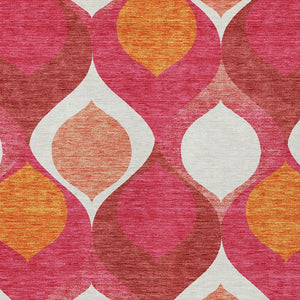 Homeroots 3' Beige Taupe And Ivory Ogee Washable Area Rug - Perfect For Indoor And Outdoor Spaces! 3' X 5' Polyester 584794