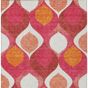 Homeroots 3' Beige Taupe And Ivory Ogee Washable Area Rug - Perfect For Indoor And Outdoor Spaces! 5' X 8' Polyester 584795