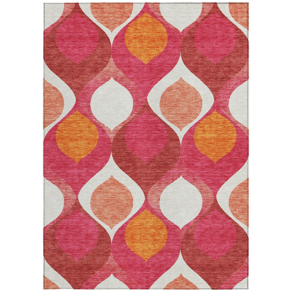 Homeroots 3' Beige Taupe And Ivory Ogee Washable Area Rug - Perfect For Indoor And Outdoor Spaces! 9' X 12' Polyester 584798