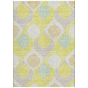 Homeroots 3' Beige Taupe And Ivory Ogee Washable Area Rug - Perfect For Indoor And Outdoor Spaces! 3' X 5' Polyester 584812