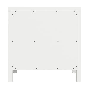 Butler Specialty Company Nora Nightstand With 3 Spacious Drawers - Stylish Storage For Bedroom Elegance Smooth White Acacia Wood,Acacia Veneer,Mdf,Pine Wood 5848304-butler