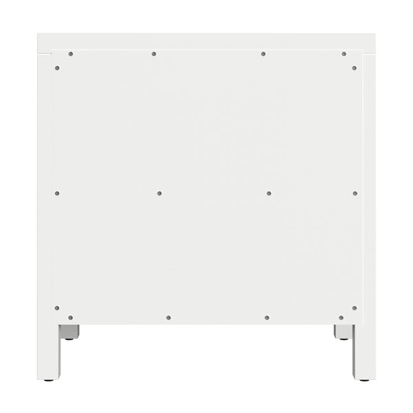 Butler Specialty Company Nora Nightstand With 3 Spacious Drawers - Stylish Storage For Bedroom Elegance Smooth White Acacia Wood,Acacia Veneer,Mdf,Pine Wood 5848304-butler