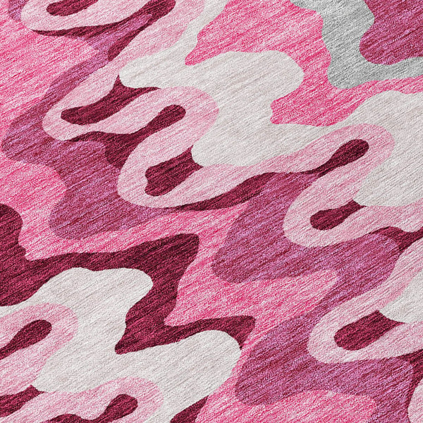 Homeroots 3' Artichoke Green And Ivory Abstract Washable Area Rug For Indoor And Outdoor Spaces, Durable Design 3' X 5' Polyester 584836