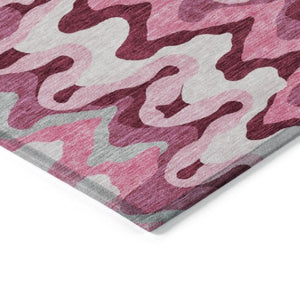 Homeroots 3' Artichoke Green And Ivory Abstract Washable Area Rug For Indoor And Outdoor Spaces, Durable Design 10' X 14' Polyester 584841