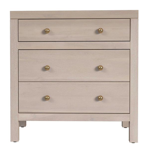 Butler Specialty Company Nora Nightstand - Stylish 3 Drawer Wood Design For Contemporary Bedrooms Taupe Acacia Wood,Acacia Veneer,Mdf,Pine Wood 5848450-butler